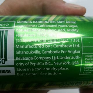 Lon Mirinda bạc hà 330ml