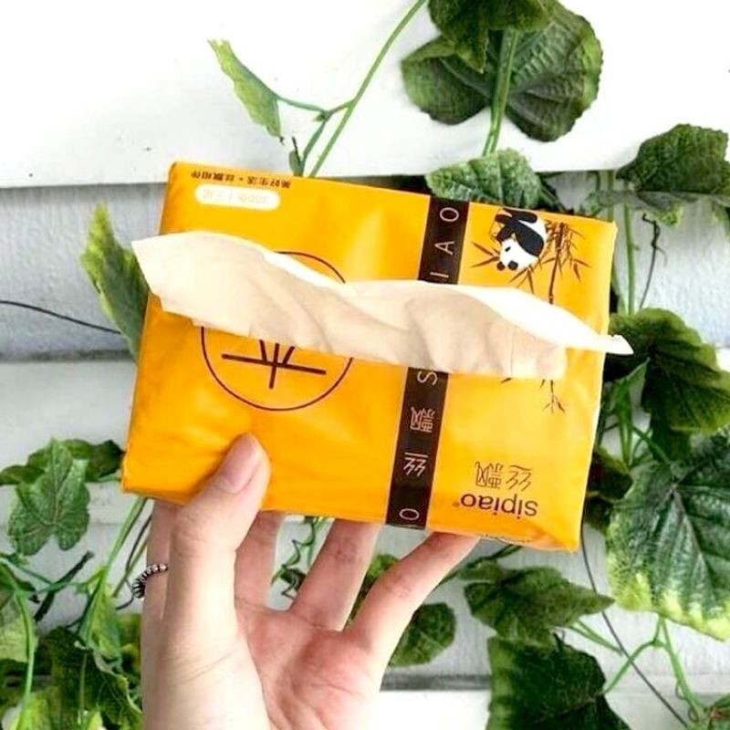 Khăn Giấy Rút Sipiao gấu trúc Gói 300 Tờ