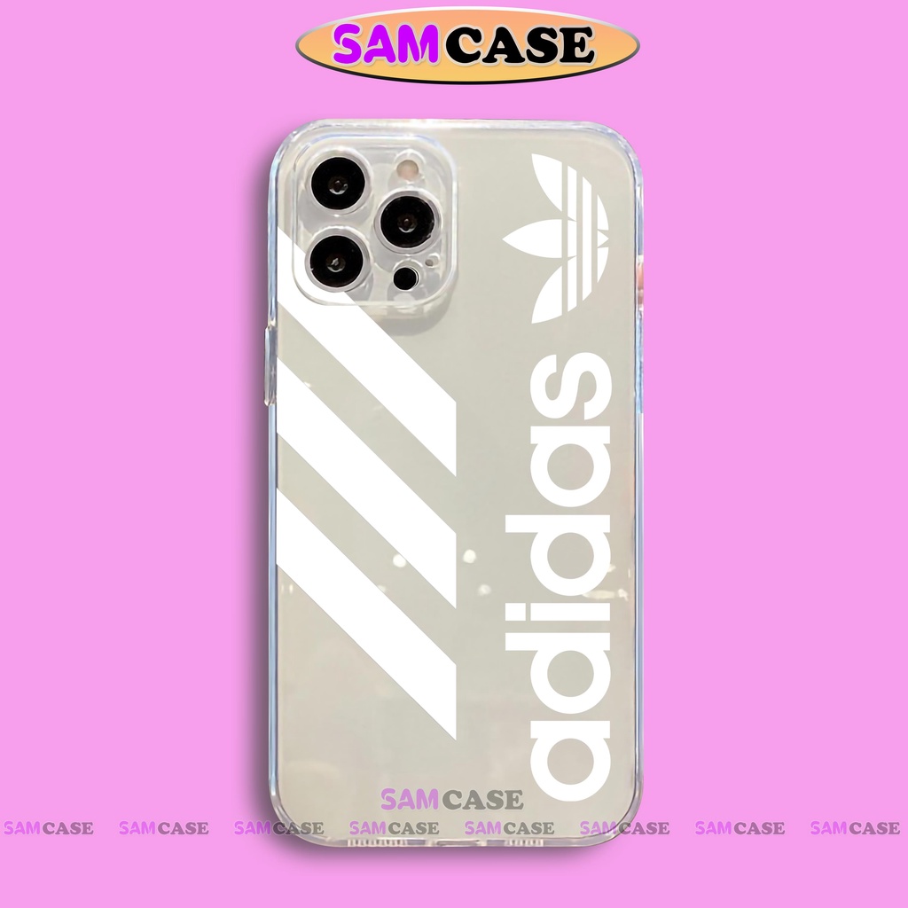 Ốp lưng iPhone Adidas cạnh vuông chống sốc silicon trong suốt dẻo bvc cho ip 6/6s/7/8/X/XS/XR/11/12/13/14 Pro Plus Max