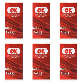 [HÀNG VIỆT NAM CHẤT LƯỢNG CAO] Combo 6 Hộp 72 Bao cao su Ok Original