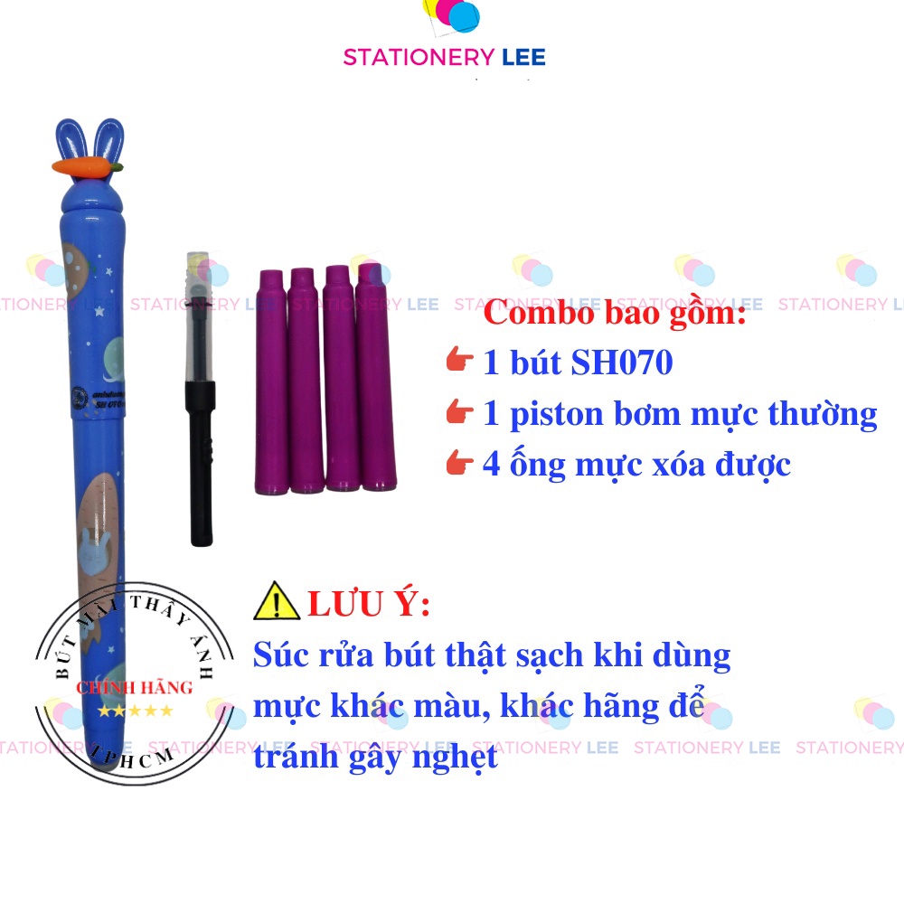 [Mã LIFEXANH03 giảm 10% đơn 500K] Bút Máy Xóa Được Ánh Dương SH070 - Bút Máy luyện chữ đẹp - Viết thanh đậm