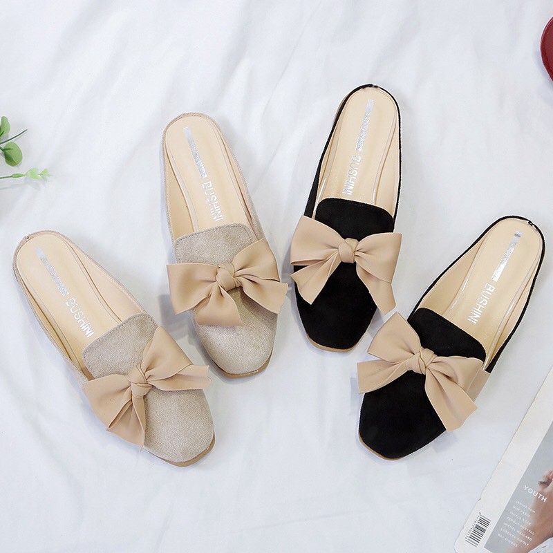 Free ship Giày búp bê nữ / giày bệt nữ thắt nơ 2 màu dễ thương 102