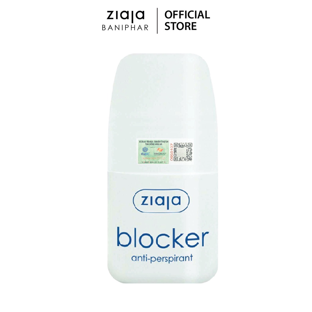 Lăn trị mùi kiểm soát mồ hôi vùng nách Blocker Ziaja Blocker Anti-perspirant 60ml