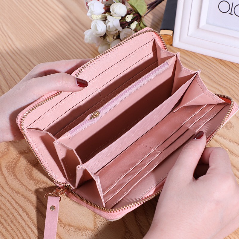 Ví nữ đựng tiền nhiều ngăn dáng dài 340 chất da cao cấp phong cách thanh lịch