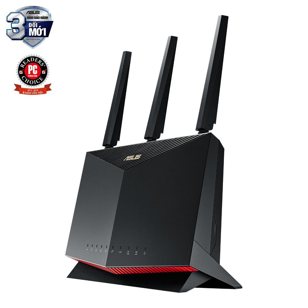 Router Wifi ASUS RT-AX86U Hai Băng Tần, Chuẩn AX5700 (Chuyên Cho Game Di Động)- Hàng Chính Hãng