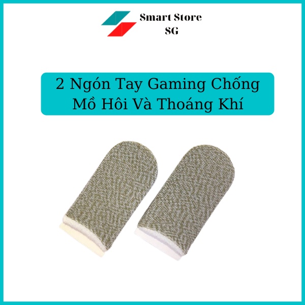 Bao tay chơi game Memo sợi bạc cao cấp 2 ngón, găng tay chống mồ hôi tay hiệu quả Memo