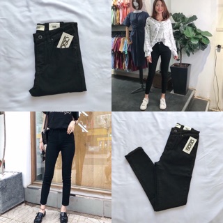 Quần skinyy trắng đen 9 tấc