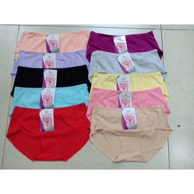 (9027) combo 10 chiếc quần lót cotton ko đường may