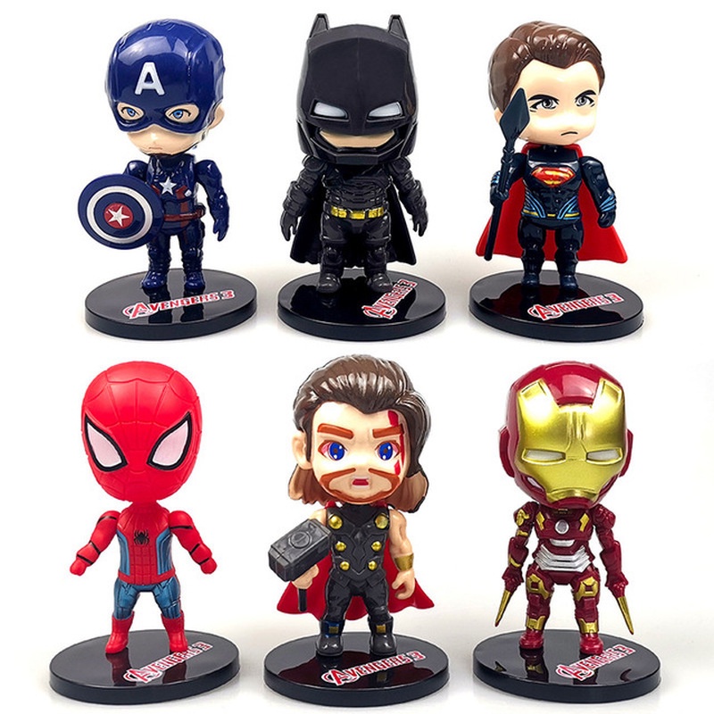 Mô Hình Nhân Vật Siêu Anh Hùng Marvel Trang Trí Bánh Kem