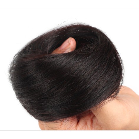 Búi tóc giả cột rối mini - dệt tóc thật 100% - Búi mini tóc thật