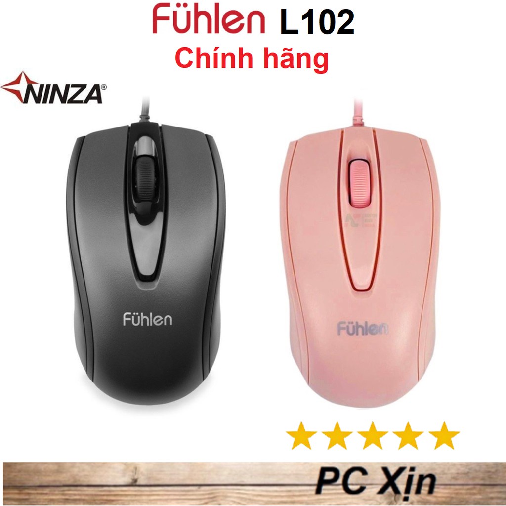 ►⊕◐Chuột Game Fuhlen L102 Hồng pink / Đen (Chính hãng tem Ninza chống giả)