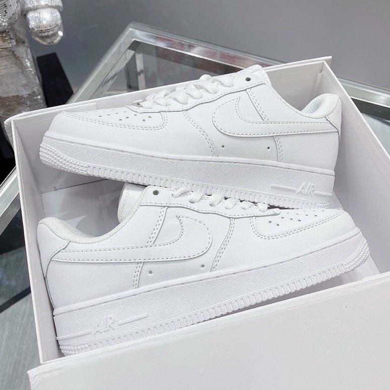 Giày sneaker nam nữ AF1 Trắng, Giày nike air force 1 trắng full nam nữ siêu hot dễ phối đồ tặng FullBoxBill
