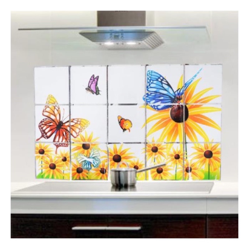Miếng Decal  Giấy Dán Tường Nhà Bếp Chống Bắn Bám Dầu Mỡ Hơi Thức Ăn Dễ Dàng Thay Thế Sau 1 Thời Gian Sử Dụng | BigBuy360 - bigbuy360.vn