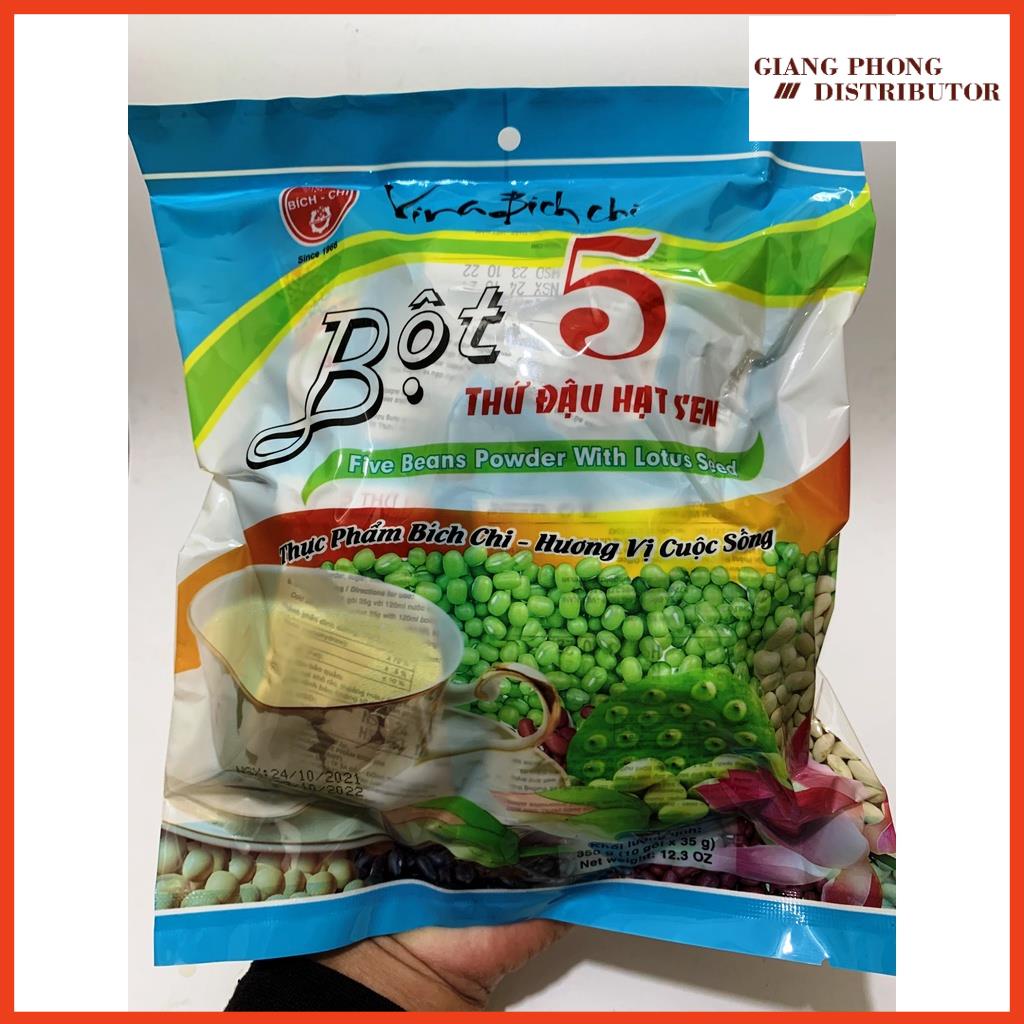 Bột 5 loại đậu hạt sen Bích Chi 350gr - Five Beans Powder With Lotus Seed