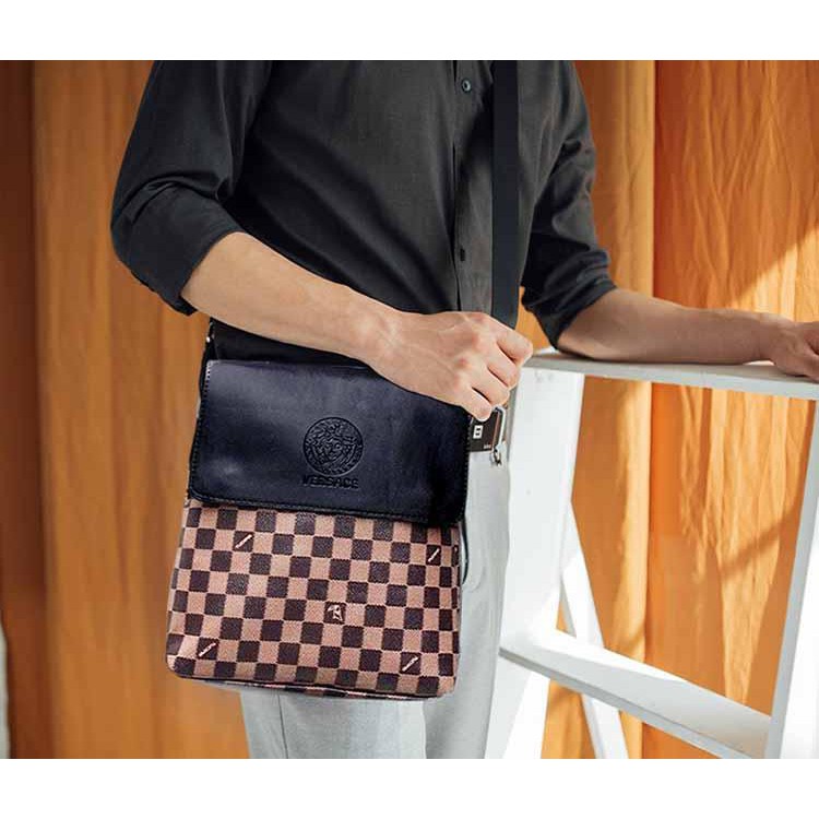 ❤️ GIÁ SỈ ❤️ Túi đeo chéo NAM 4U da tổng hợp cao cấp đựng vừa laptop, Túi DA ĐỰNG ĐIỆN THOẠI hàn quốc T060