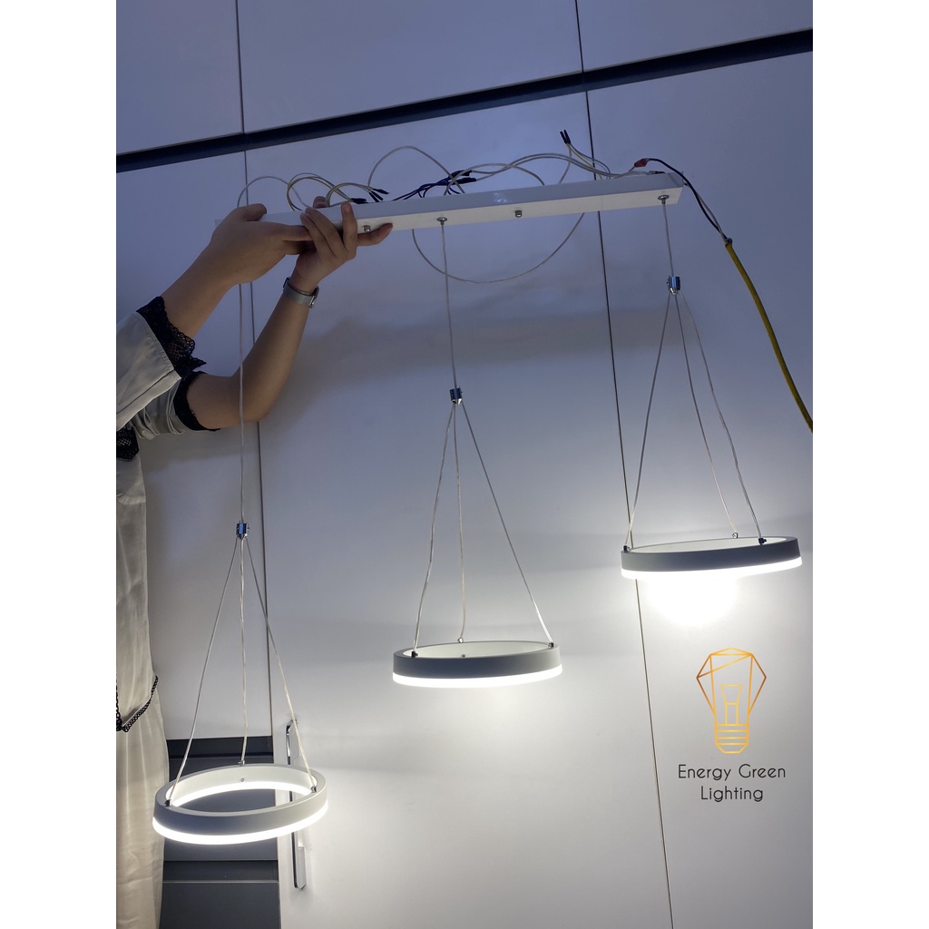 Đèn Thả Trần Energy Green Lighting 3 Vòng Tròn TLVM20x3 Kiểu Dáng Hiện Đại - 3 Chế Độ Ánh Sáng - Có Video Thực Tế