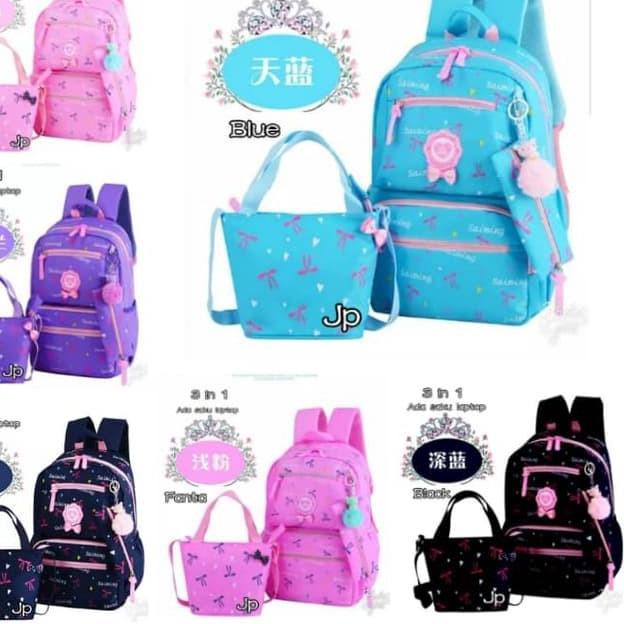 Hàng Đầu Balo Nhập Khẩu Đi Học Trẻ Em Gái/Trai Học SD/Nam Giá Rẻ 3 Trong 1 2 Màu Đen Rửa Sạch Sẽ Hàng Nhật Bản...
