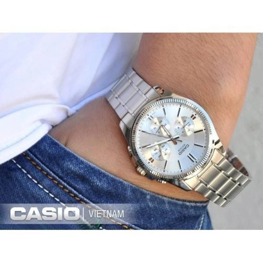 Đồng hồ nam dây kim loại Casio chính hãng Anh Khuê MTP-1375D-7AVDF