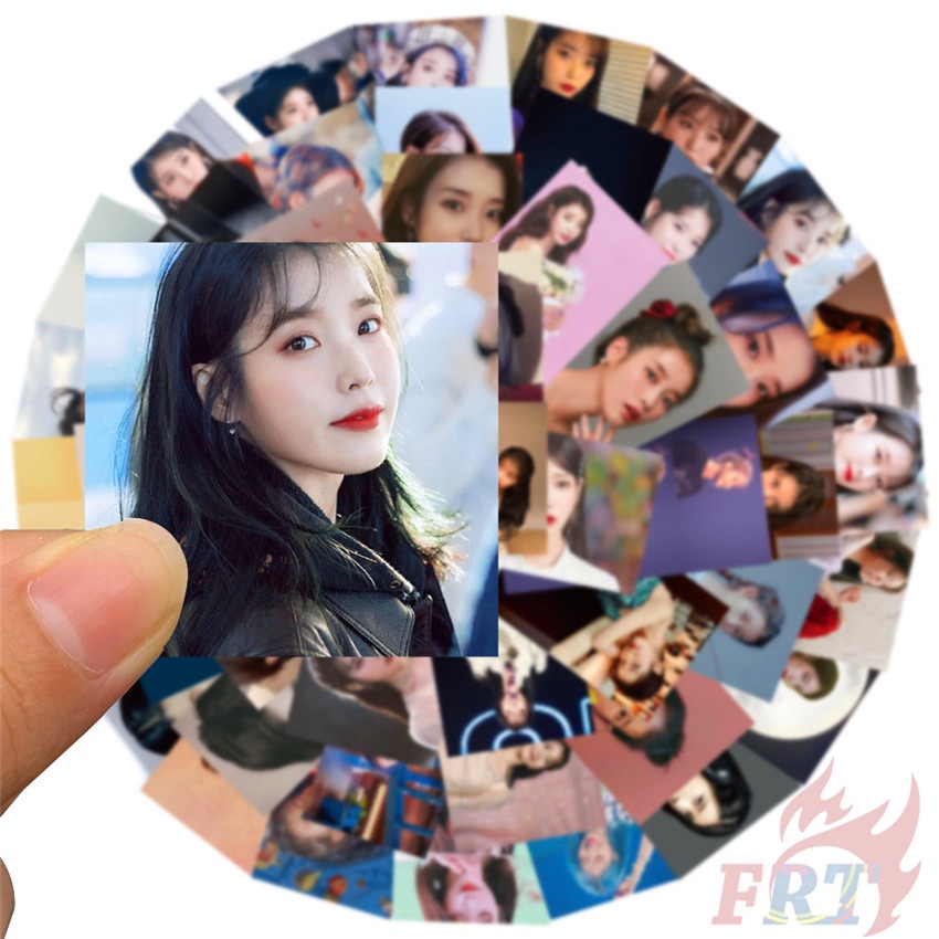 Set 50 miếng dán hình nữ ca sĩ IU Lee Ji Eun dùng để trang trí thủ công