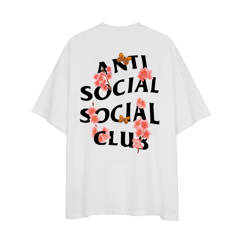 Áo Thun cotton Ngắn Tay In Chữ Anti SOCIAL SOCIAL CLUB Thời Trang Cho Nam Nữ