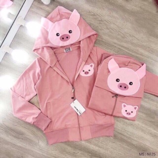 Áo khoác nữ thêu hình con heo