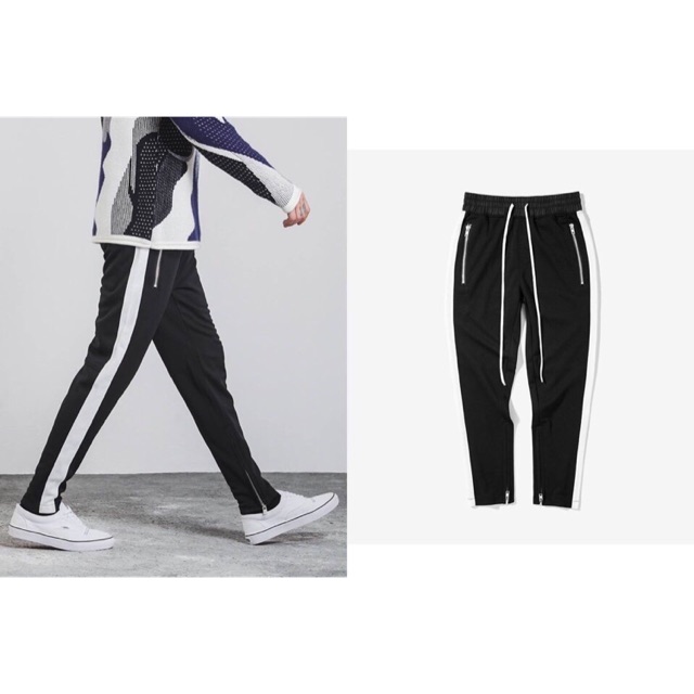 QUẦN NAM Track pant zip đen