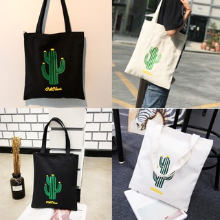 Túi tote vải canvas loại xịn dày dặn có khóa kéo họa tiết xương rồng sa mạc xinh xắn !