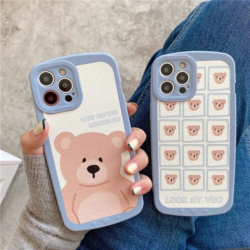 Ốp Điện Thoại Họa Tiết Gấu Dễ Thương Dành Cho IPhone 12 13 11 Pro Max X Xs Max Xr 7 8 Plus Xxcs