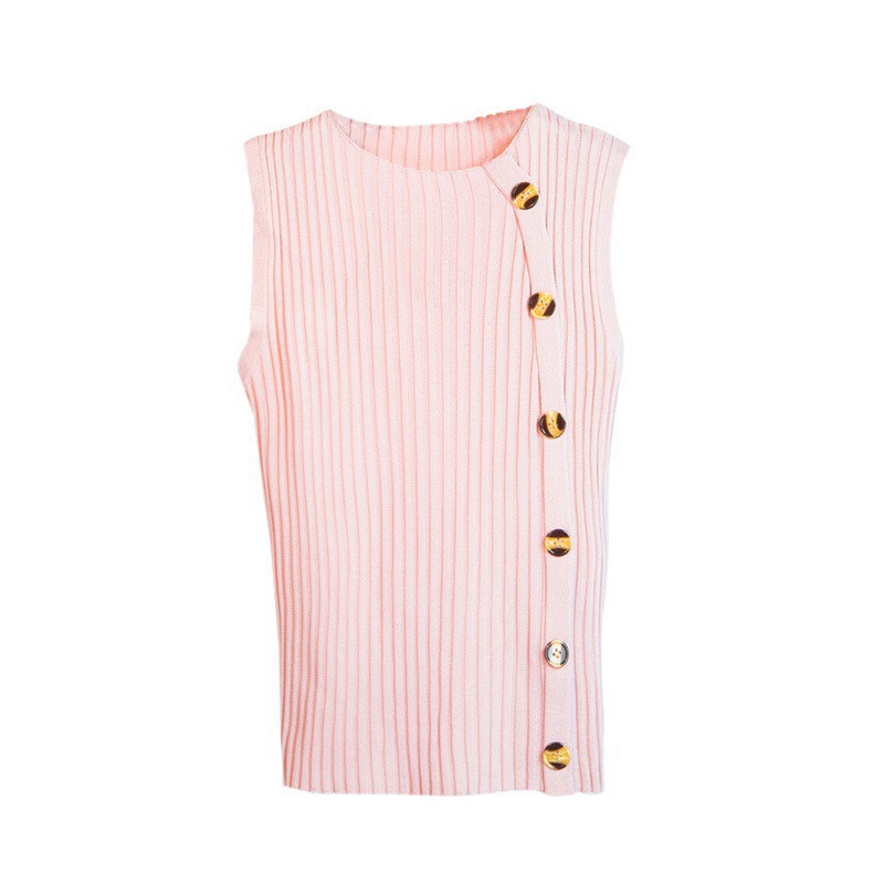 Áo croptop len cổ tròn không tay thời trang | BigBuy360 - bigbuy360.vn