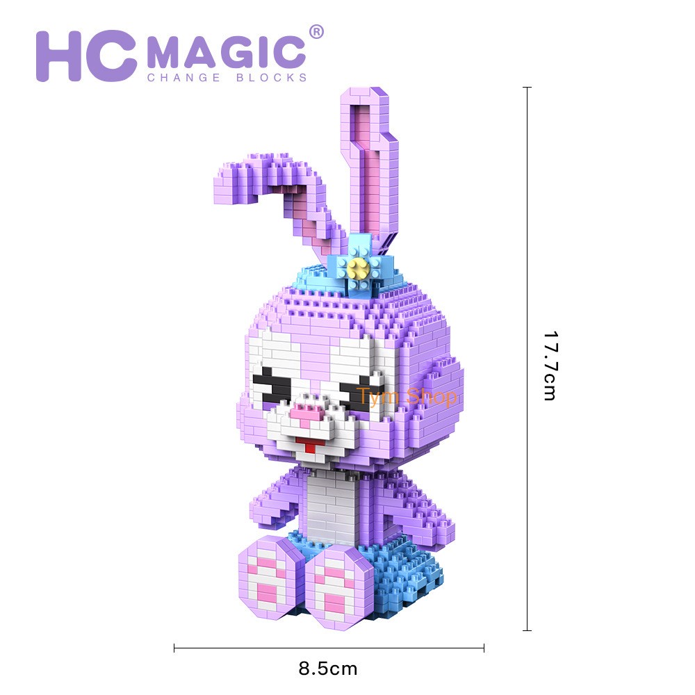 Le.go thỏ tím Stella Lou đồ chơi xếp hình lắp ráp nano 3d cho bé nanoblocks