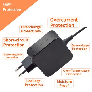 Máy tính xách tay asus 65w charegr bộ chuyển đổi nguồn ac máy tính bộ sạc tường nguồn điện 4.0mm * 1.35mm eu plug