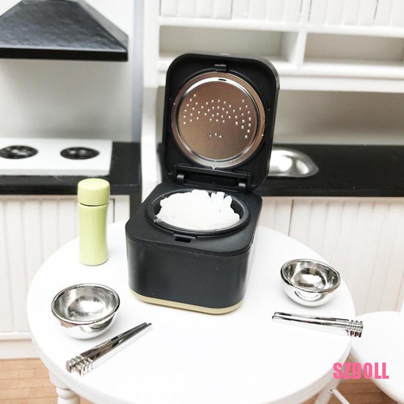 Mô Hình Nồi Cơm Nấu Ăn Tỉ Lệ 1:12 Dành Cho Nhà Búp Bê SZDOLL6