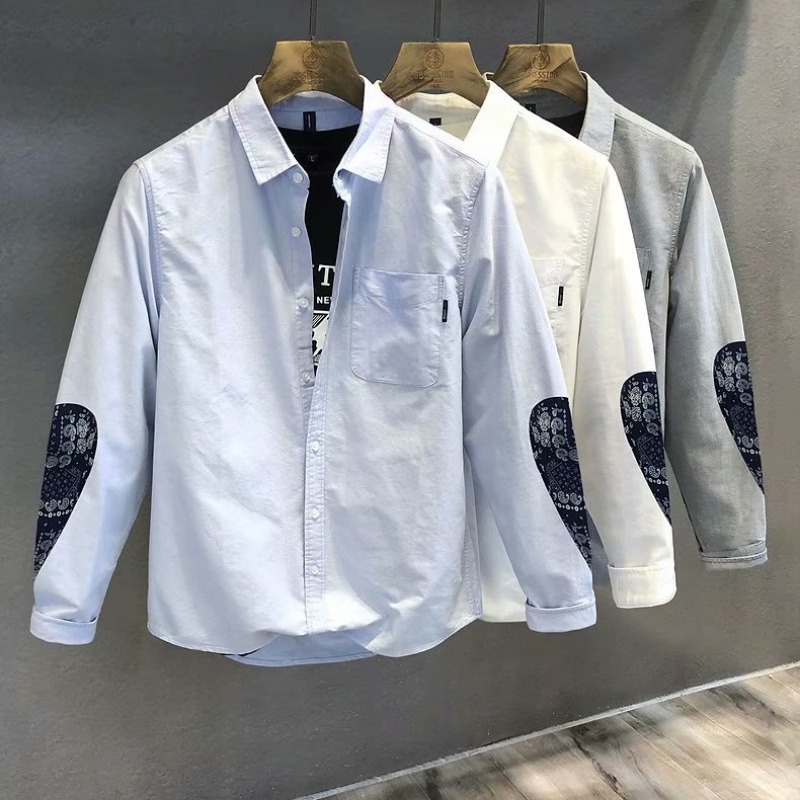 Áo Sơ Mi Tay Dài Vải Oxford Phong Cách Retro Nhật Bản Thời Trang Thu Đông Cho Nam TF2