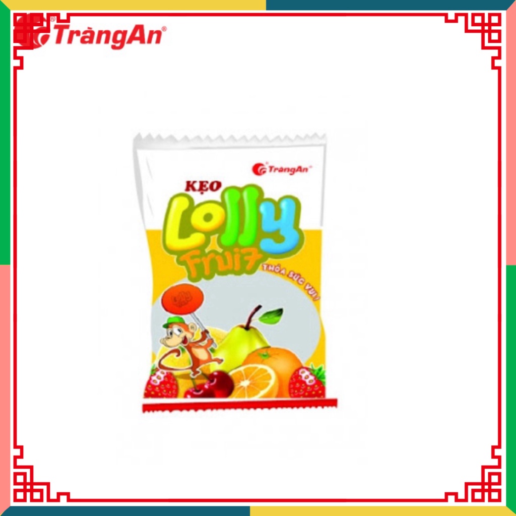Kẹo mút hoa quả Loly Fruit 72g, 12 que/gói, nhãn hiệu Tràng An, hạn dùng 12 tháng