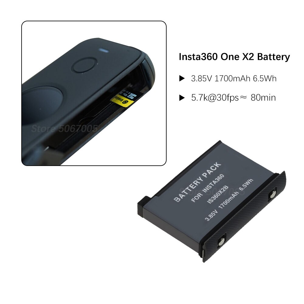 Hub sạc 3 pin 1700mAh Insta360 One X2 cho máy ảnh hành động Insta 360 One X 2