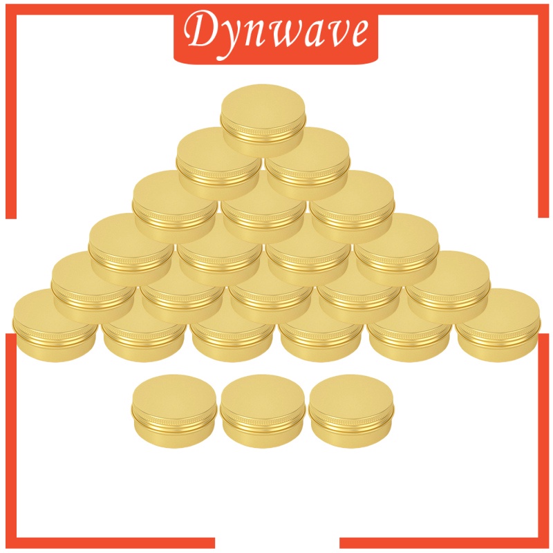 [DYNWAVE] 24Pcs 15ml Tin Cans Screw Lid Round Aluminum Case Containers Versatile Uses