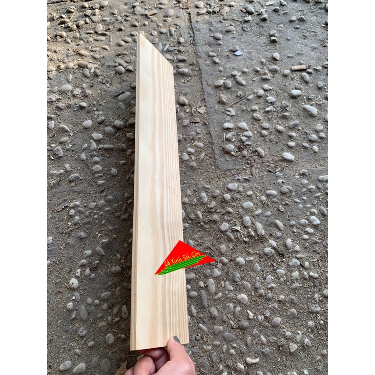 Thanh gỗ thông dày 1cm, dài 50cm, rộng 10cm đã bào láng đẹp 4 mặt phù hợp làm kệ, ốp tường, trang trí, decord