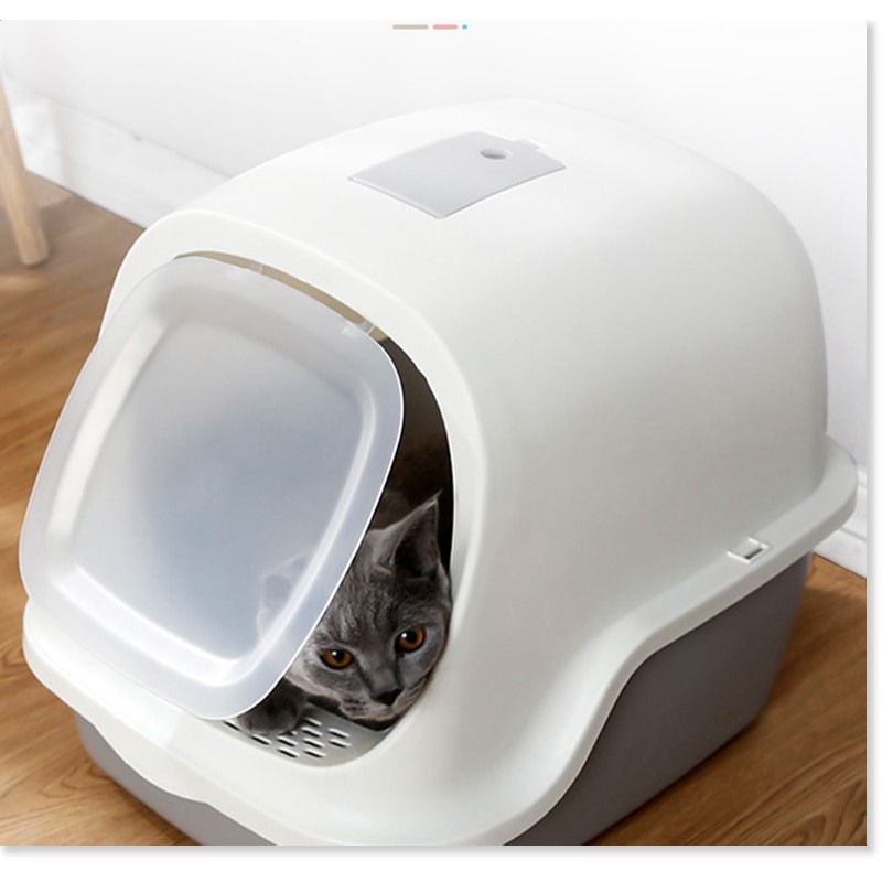 Nhà vệ sinh cho mèo rẻ đẹp rộng siêu vệ sinh - tặng kèm xẻng xúc