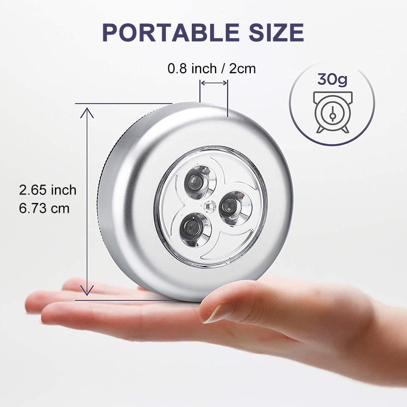 Đèn LED 3 Bóng Chất Lượng Cao Sử Dụng Pin AAA