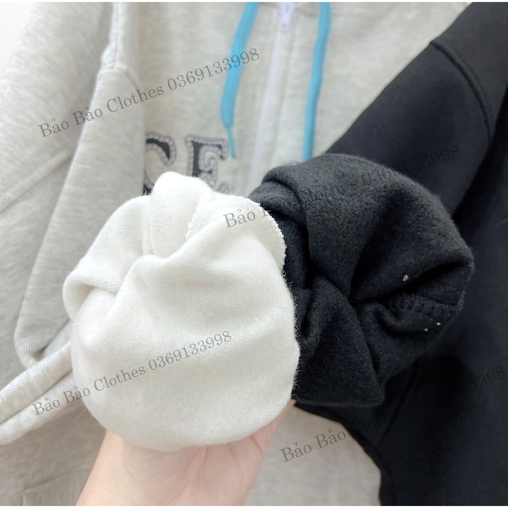Áo Khoác Hoodie Nỉ Mũ Dáng Rộng Mũ To Tay Bồng Ace Nam Nữ Unisex Uzzlang