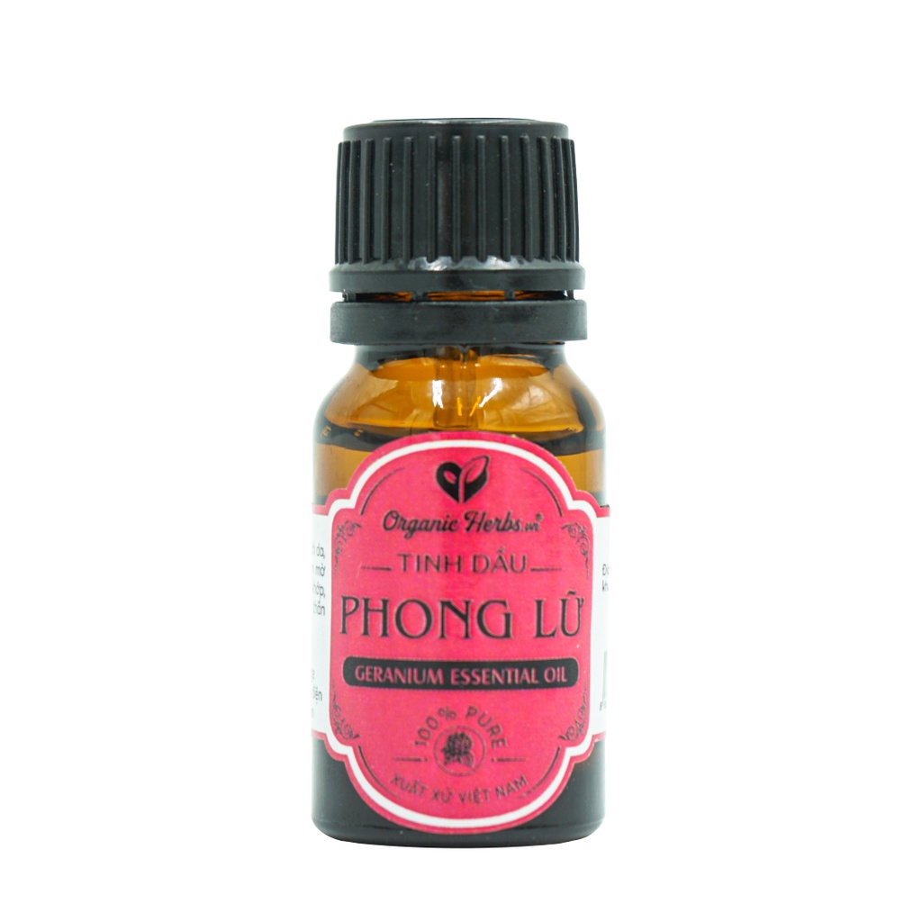 Tinh Dầu Phong Lữ Nguyên Chất Organic Herbs (Geranium Essential Oil) 10ml