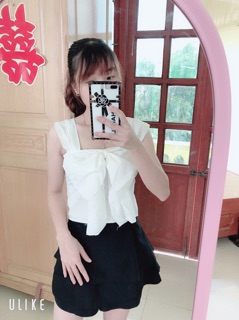 Áo kiểu voan nơ