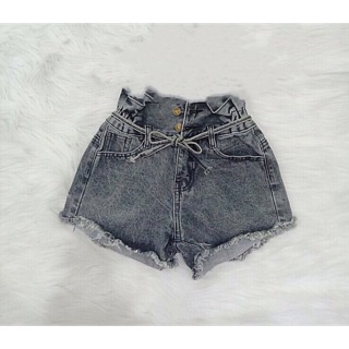 QUẦN SHORT JEANS NHÚN EO - HÌNH THẬT