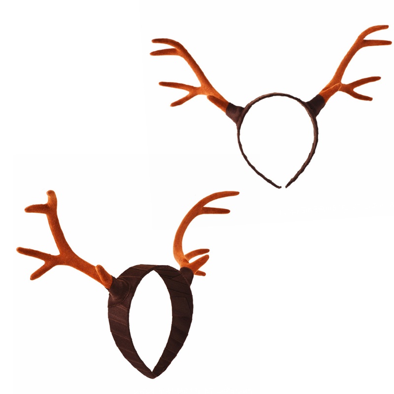 Flgo Băng Đô Rửa Mặt / Trang Điểm Mềm Mại Hình Sừng Hươu Giáng Sinh Đáng Yêu Dành Cho Bé Gái