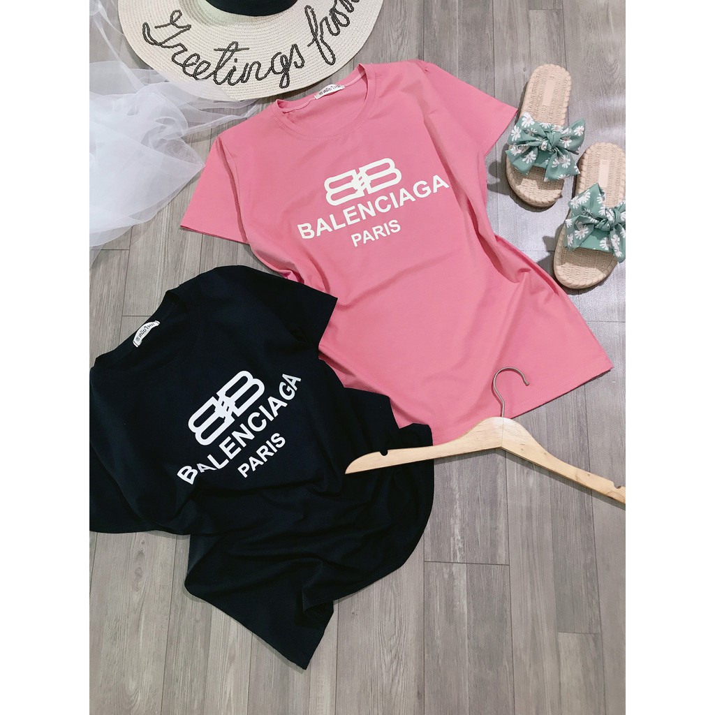 Áo thun thái nữ form rộng in chữ