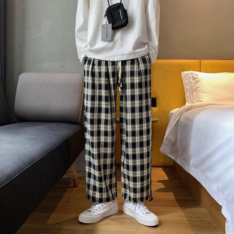 Quần Kẻ Caro Nam Nữ Mặc 2 Kiểu Ống Suông Và Jogger Bo Gấu Thể Thao phong cách Hàn Quốc QKCR01 | BigBuy360 - bigbuy360.vn