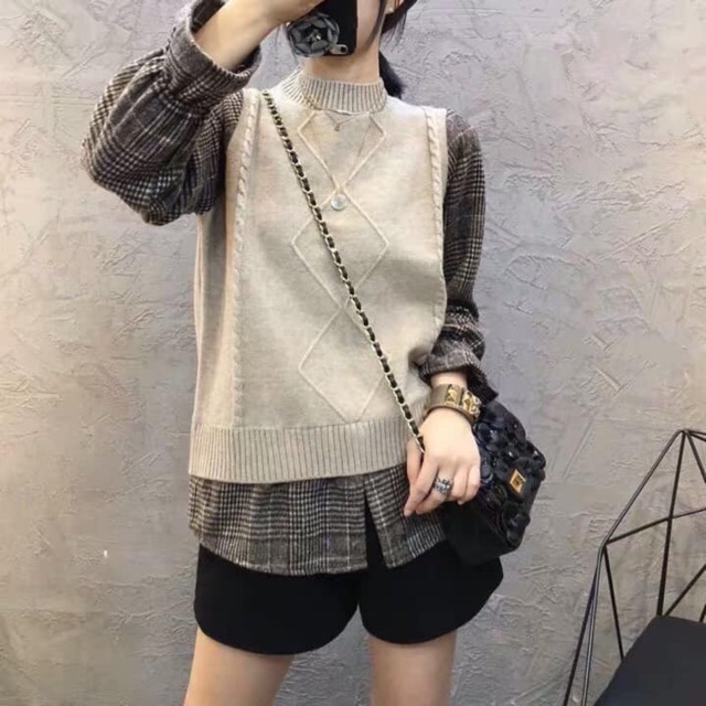 Sơ mi dạ kèm gile