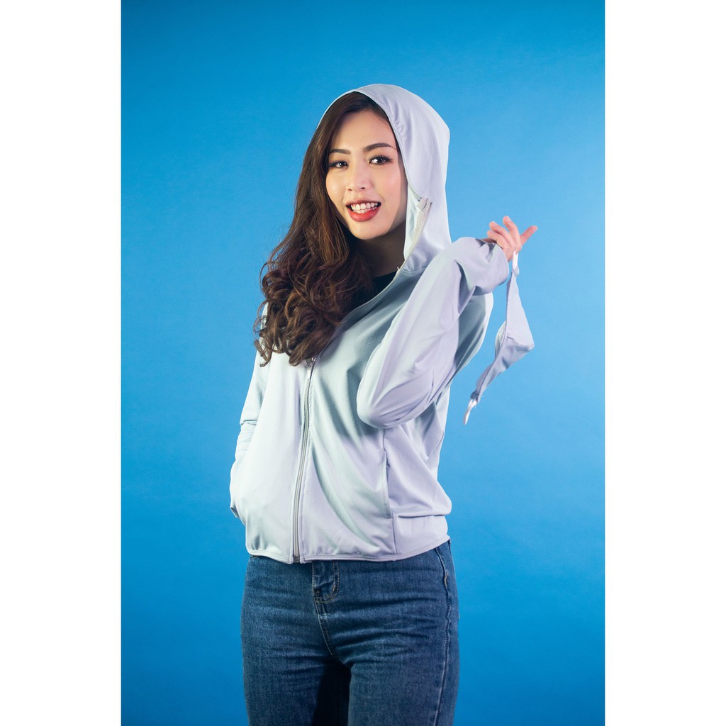 Áo Chống Nắng Nữ Dáng Ngắn Vải thông hơi thoát mồ hôi, áo khoác chống nắng ngắn Happylive