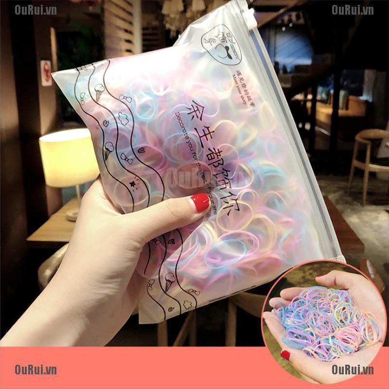 Set 500 Dây Cột Tóc Nhiều Màu Sắc Tùy Chọn