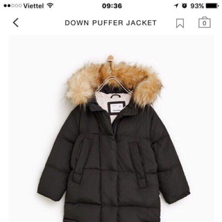 Áo phao lông vũ zara